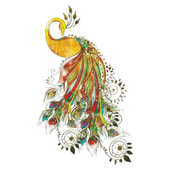 Peacock In Ochre 1 Peacock In Ochre