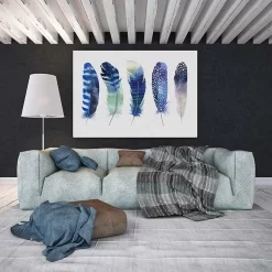 Feather Me Blue -Art Mural Shop 105346203 add image