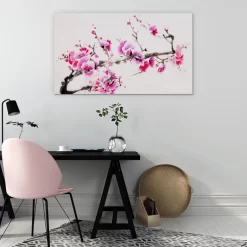 Pink Blossom Branch 7 Pink Blossom Branch -Art Mural Shop 109571201 add image02