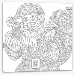 Colour Me Santa -Art Mural Shop 123556825 stretchedcanvas