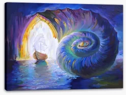 Seashell Sail -Art Mural Shop 127289383 stretchedcanvas