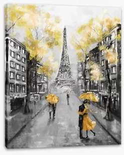 The City Of Love -Art Mural Shop 133949140 stretchedcanvas