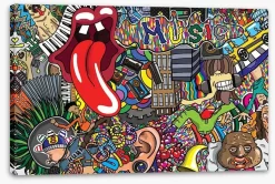 Street Music -Art Mural Shop 144607022 stretchedcanvas