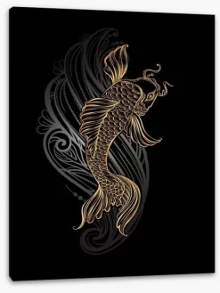 Golden Koi Wave -Art Mural Shop 166595696 stretchedcanvas