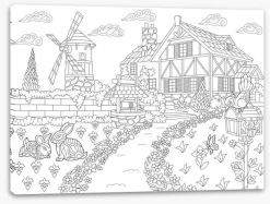 Colour Me Farmhouse -Art Mural Shop 172454834 stretchedcanvas