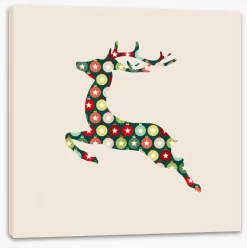 Retro Reindeer -Art Mural Shop 176354886 stretchedcanvas