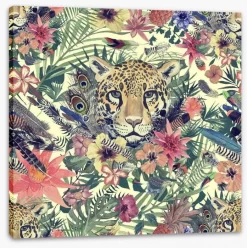 Leopard In The Garden -Art Mural Shop 210569387 stretchedcanvas