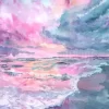 Pink Sunrise Sea