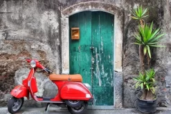 Vespa At The Door