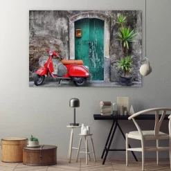 Vespa At The Door -Art Mural Shop 22425722 add image