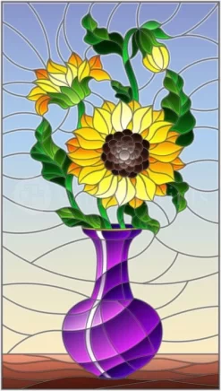 Sunflower Vase Window