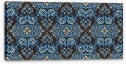 Persian Paisley Blues -Art Mural Shop 273325574 stretchedcanvas