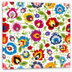 Folklore Floral 1 -Art Mural Shop 275252080 stretchedcanvas