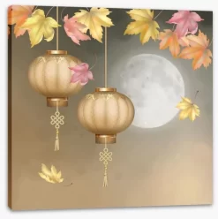 Paper Lantern Fall -Art Mural Shop 282211393 stretchedcanvas