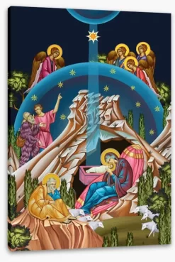 Birth Of Jesus -Art Mural Shop 311377785 stretchedcanvas