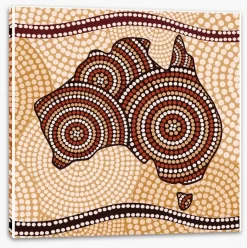 Map Of Australia -Art Mural Shop 32444432 stretchedcanvas