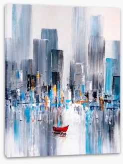 Manhattan Bay Boats 2 -Art Mural Shop 355876968 StretchedCanvas 1