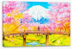 Cherry Blossom Love -Art Mural Shop 358828143 StretchedCanvas
