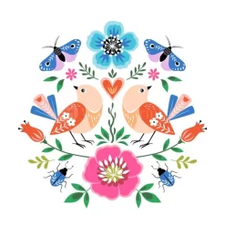 Bloom Butterfly Birds