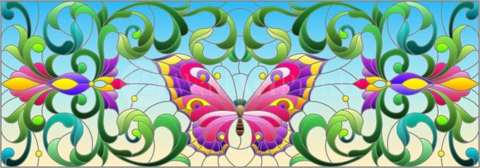 Butterfly Leaves Window 1 Butterfly Leaves Window