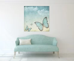 Vintage Blue Butterflies -Art Mural Shop 39296410 add image
