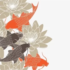Lotus And Koi