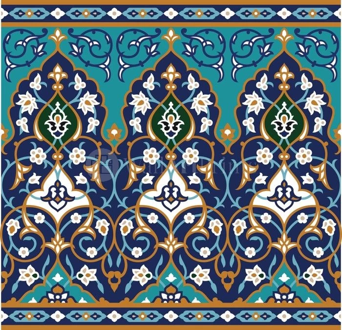 Islamic Flower Border 1 Islamic Flower Border