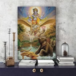 Bhagwan Vishnu Saving Elephant -Art Mural Shop 4743031 add image