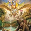 Bhagwan Vishnu Saving Elephant