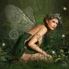 Forest Nymph With Fireflies