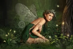 Forest Nymph With Fireflies