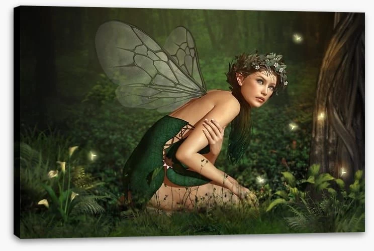 Forest Nymph With Fireflies 2 Forest Nymph With Fireflies - Image 2