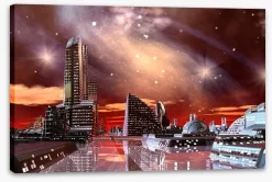 Starry Sky Plaza 3 Starry Sky Plaza -Art Mural Shop 49666326 stretchedcanvas