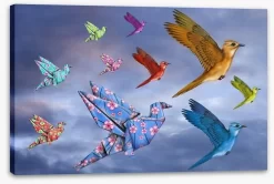 Origami Bird Dreamscape -Art Mural Shop 51270603 stretchedcanvas