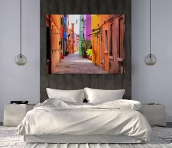 Colourful Street In Burano -Art Mural Shop 51805031 add image