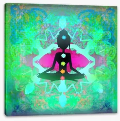 Padmasana Pose -Art Mural Shop 52643953 stretchedcanvas