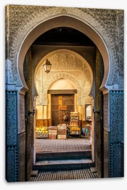 Entrance To Fes Medina -Art Mural Shop 56934595 stretchedcanvas
