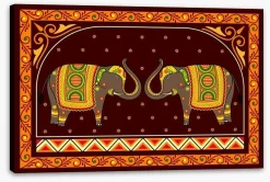 Decorated Elephants -Art Mural Shop 59058024 stretchedcanvas
