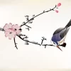 Pink Blossom Bird