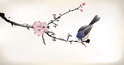 Pink Blossom Bird