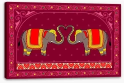 Festive Indian Elephants 3 Festive Indian Elephants -Art Mural Shop 61428622 stretchedcanvas