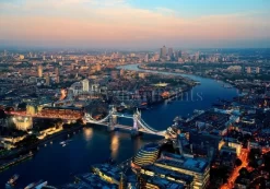 London Dusk Aerial