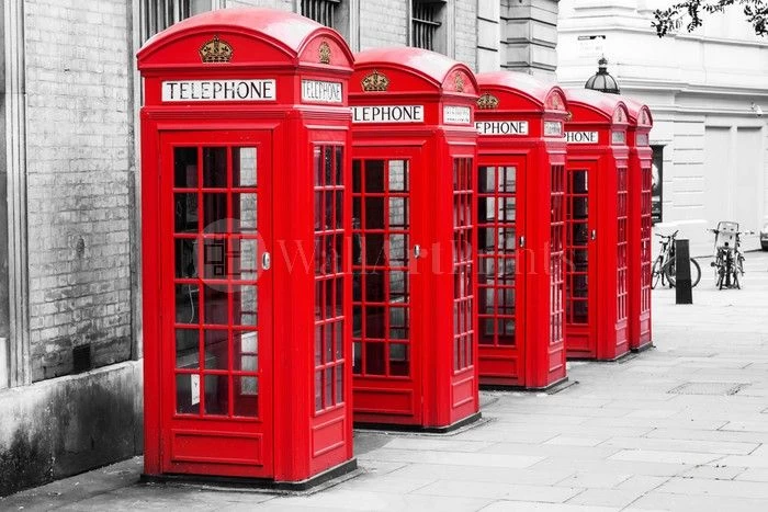 Red Phone Box Row 1 Red Phone Box Row
