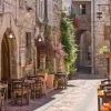 Cobbled Street Cafe, Italy