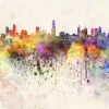 Melbourne Skyline Watercolour