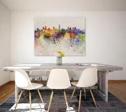 Melbourne Skyline Watercolour -Art Mural Shop 66858868 add image