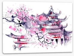 Sakura Temple -Art Mural Shop 71551221 stretchedcanvas