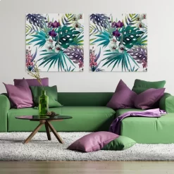 Orchid Hibiscus Leaves -Art Mural Shop 74294366 add image