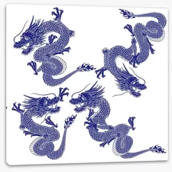 Four Dragons 3 Four Dragons -Art Mural Shop 74566347 stretchedcanvas