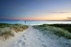 Sandy Beach Trail At Sundown